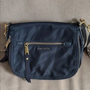 Marc Jacobs Black Crossbody Bag with Gold Accents